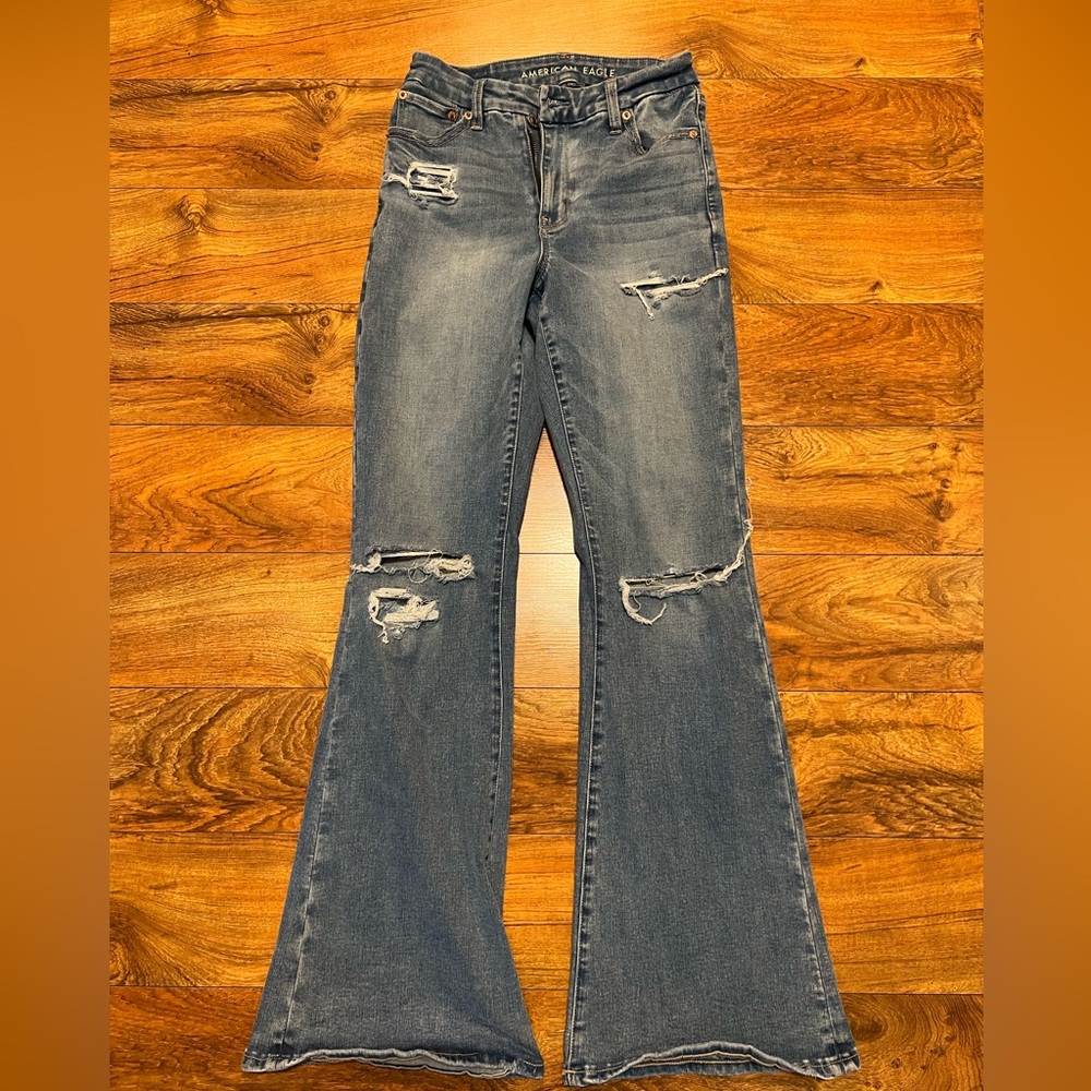 American Eagle Outfitters Curvy Super High-Rise Flare, Size 2